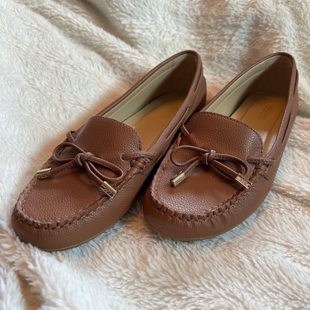 Michael by Michael Kors Daisy Moccasin tan leather flats